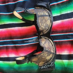 Black & Nude Cacique Quarter Cup Bra Seriously Sexy